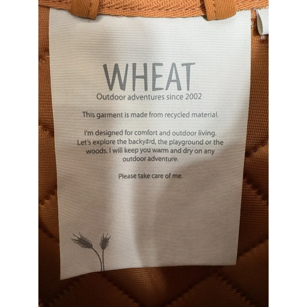 WHEAT Thermo Jacket Loui Quilted Unisex Men XS Orange Danish Design‎ Sustainable